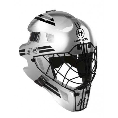 UNIHOC Goalie Mask Unihoc Alpha 66 Silver/Black